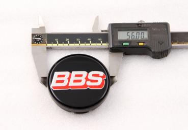 black / silver / red 56 mm 10025114 BBS center badges - Kopie